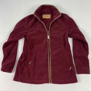 Schoffel Jacket Womens XS Red Fleece Polartec Full Zip Outdoor Country Warm